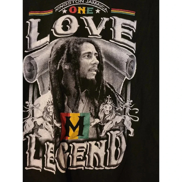Bob Marley Love Legend T-Shirt Men's X-Large Short Sleeve Crew Neck (VA2) - Picture 2 of 4